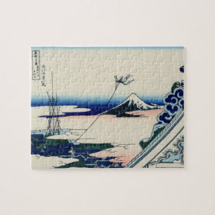 Quebra-cabeça Arte japonesa Fuji do vintage do templo de