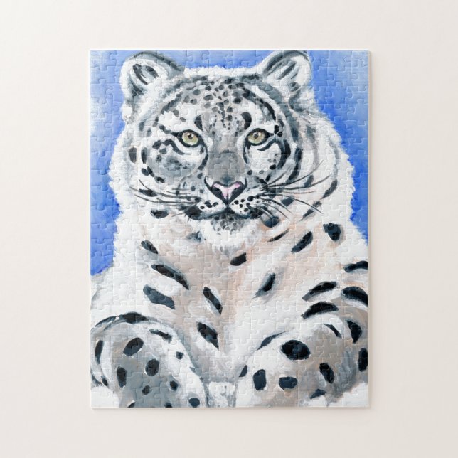 Quebra-cabeça Arte Leopardo de Neve (Vertical)