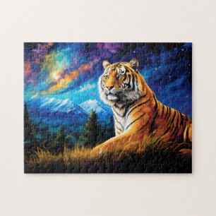 Quebra-cabeça Arte Majestosa do Tigre do Zodíaco Chinês