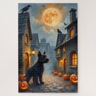 Quebra-cabeça Arte Medieval de Halloween da Vila do Cesky Terrie