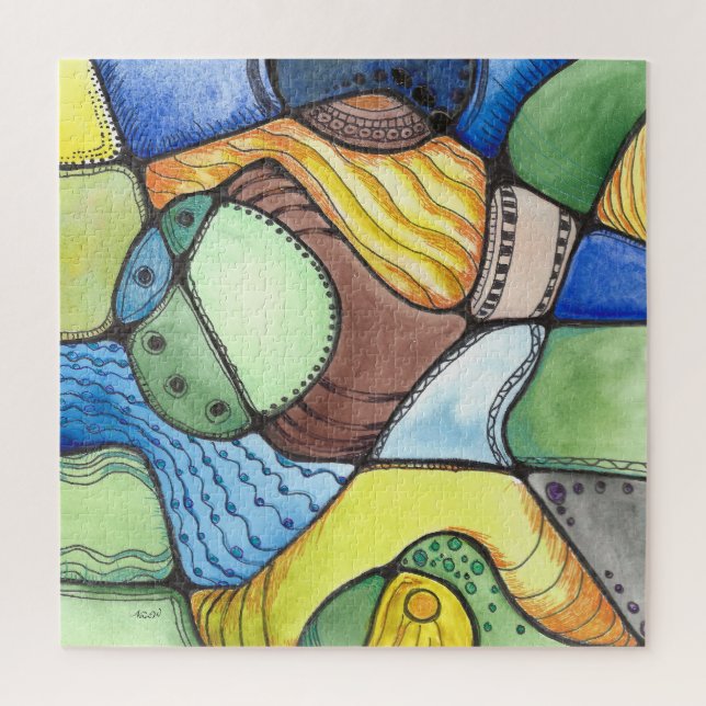 Quebra-cabeça Arte Neurográfica quadrada (Vertical)