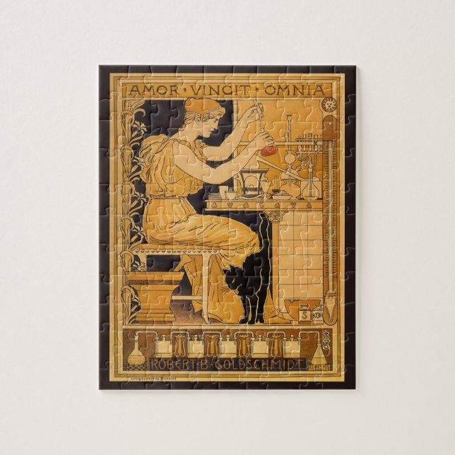 Quebra-cabeça Arte Nova Antiga, O Amor Conquista Tudo Cientista (Vertical)