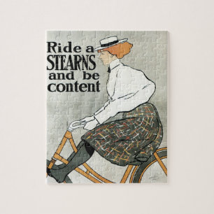 Quebra-cabeça Arte Nova Antiga, Pedale em Bicicletas Sterns