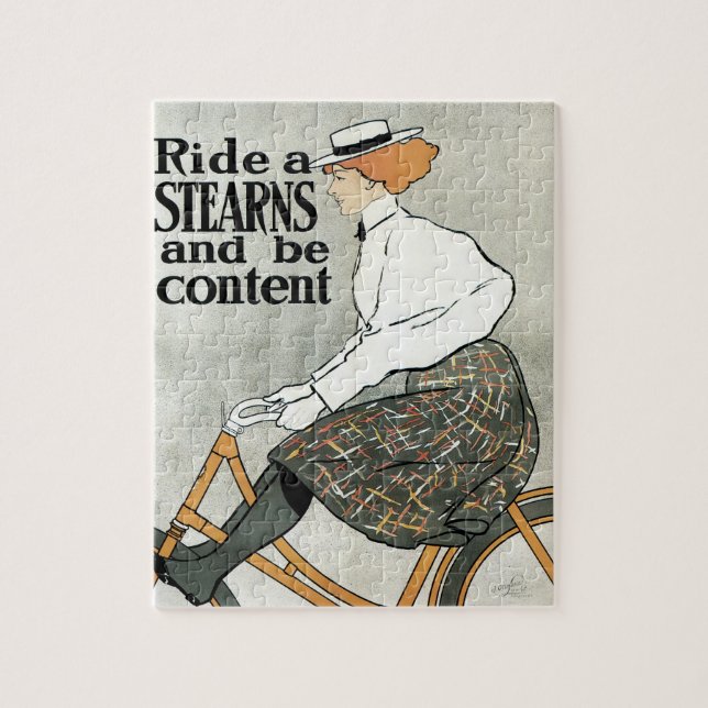 Quebra-cabeça Arte Nova Antiga, Pedale em Bicicletas Sterns (Vertical)