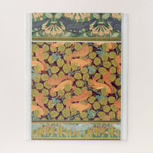 Arte nova esquilo pássaro floral outono arte têxti