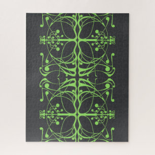 Quebra-cabeça Arte Nova Verde Puzzle Harmonia