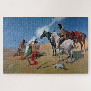 Quebra-cabeça Arte Ocidental de Frederic Remington “Sinais de Fu