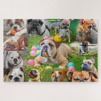 Quebra-cabeça Arte para Bulldogs| Cães para Colagem de Fotos