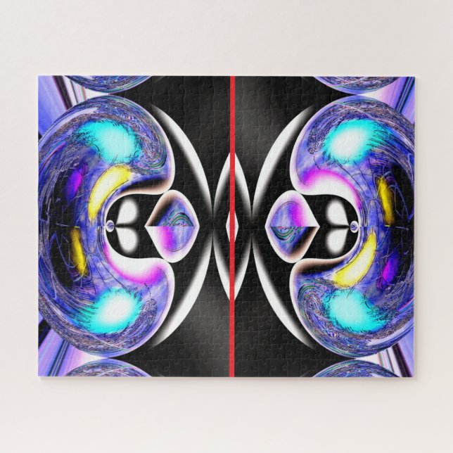 Quebra-cabeça Arte para gatos alienígenas divertidos (Horizontal)