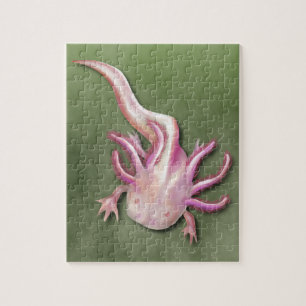 Quebra-cabeça Arte "Peixe Andando" do Axolotl Branco