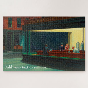 Quebra-cabeça Arte personalizada, "Nighthawks" de Edward Hopper,