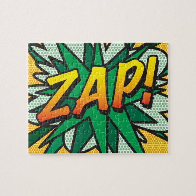 Quebra-cabeça Arte Pop de Quadrinhos Retrô Divertido ZAP (Horizontal)