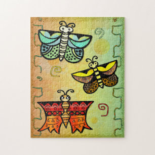 Quebra-cabeça Arte popular da borboleta de Zuni