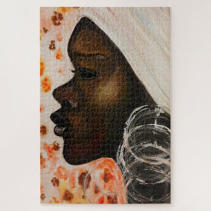 Quebra-cabeça Arte Por Aquarela - Beleza Africana