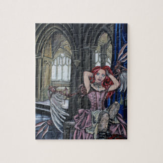 Quebra-cabeça arte quebrada da fada do steampunk