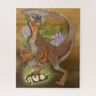 Quebra-cabeça Arte Selva Raptor Dinossauro