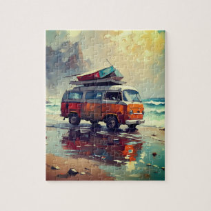 Quebra-cabeça Arte sobre o humor de Hippie Van Seascape