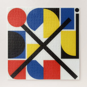 Quebra-cabeça Arte Suprematista Geométrico Bauhaus Ousado