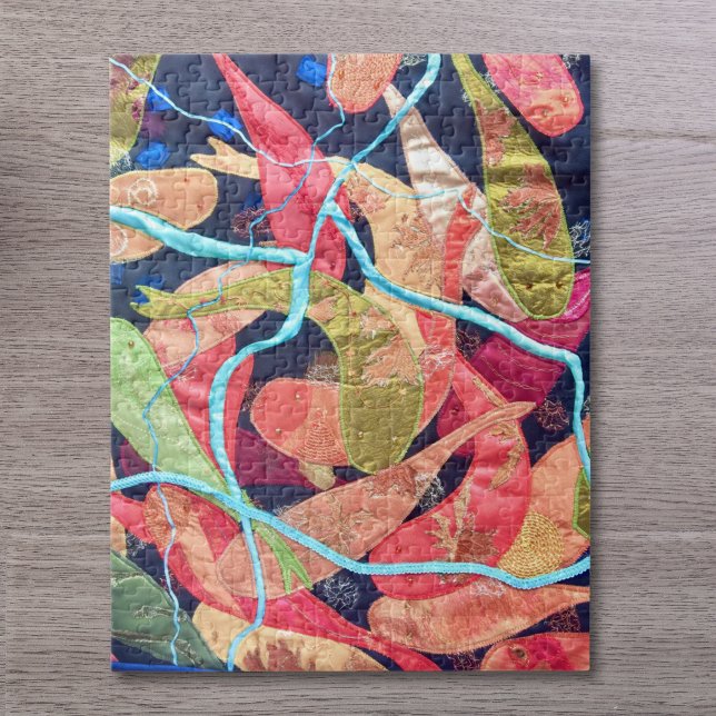 Quebra-cabeça Arte Têxtil de Peixes Koi (Criador carregado)