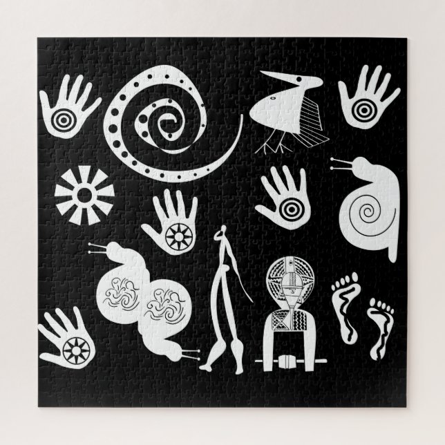 Quebra-cabeça Arte tribal abstrato africana (Vertical)