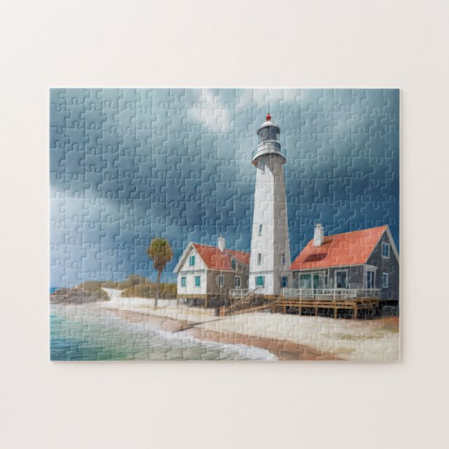 Quebra-cabeça Arte tropical em praia Easy Brain Foto Quebra-cabe (Horizontal)