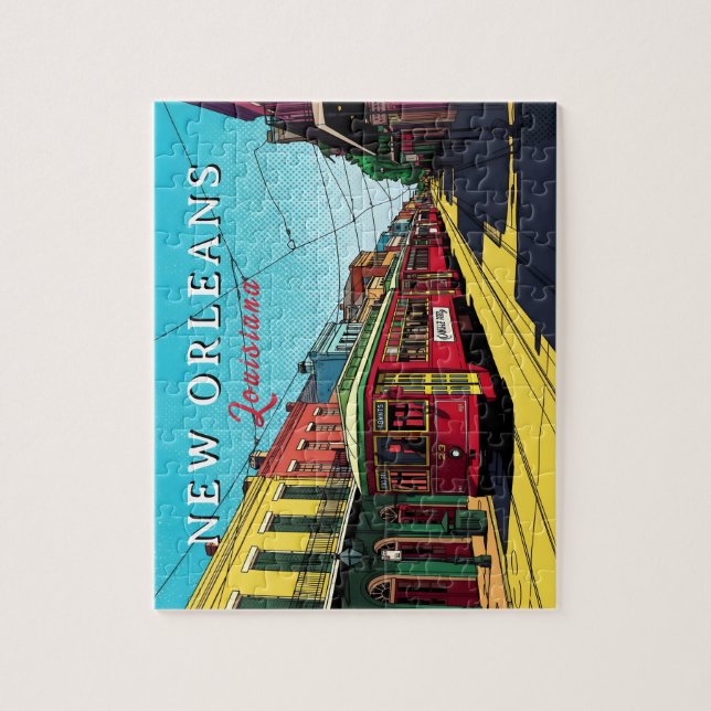 Quebra-cabeça Arte Urbana Inspirada em Nova Orleans (Vertical)