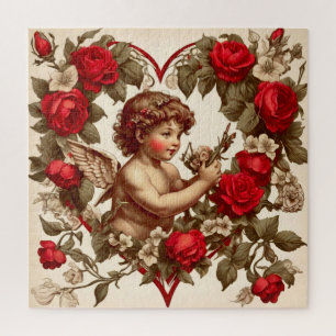 Quebra-cabeça Arte vintage do Dia dos Namorados amor cupido