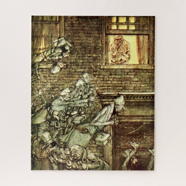 Quebra-cabeça Arthur Rackham - Uma Carol de Natal - Fantasmas (Vertical)