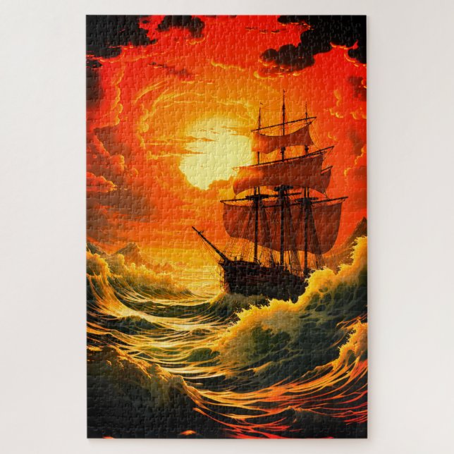 Quebra-cabeça Artsy Ship (Vertical)