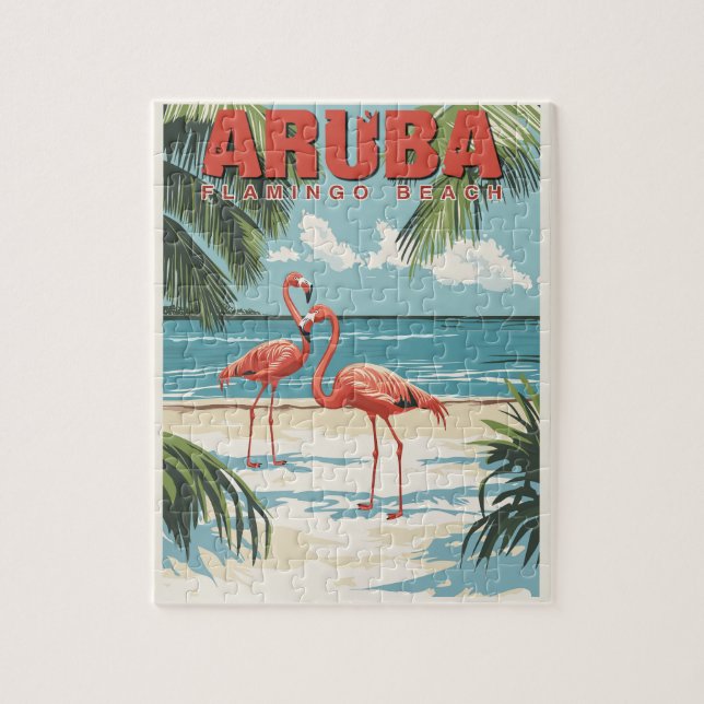 Quebra-cabeça Aruba - Viagem de Paraíso Tropical (Vertical)