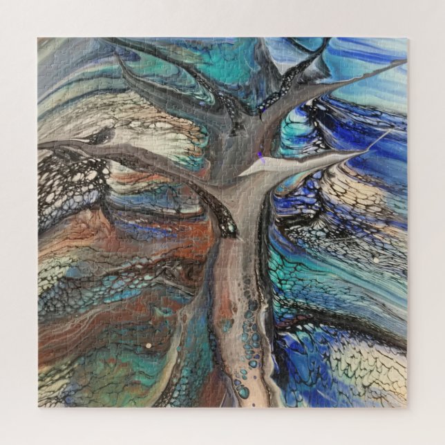 Quebra-cabeça árvore abstrato (Vertical)