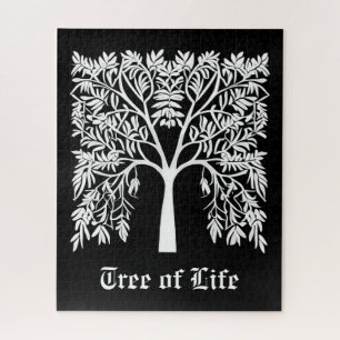 Quebra-cabeça Árvore da Vida #1 Branca em Preto