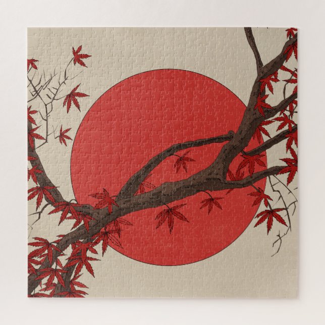 Quebra-cabeça Árvore de bordo japonês (Vertical)