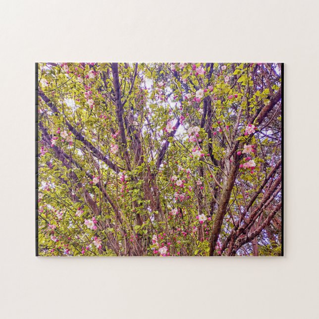QUEBRA-CABEÇA ÁRVORE DE FLORES DE MAÇÃ (Horizontal)