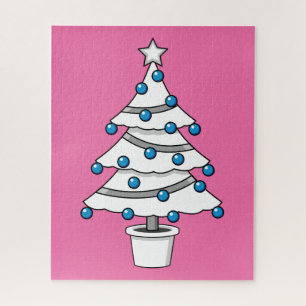 Quebra-cabeça Árvore de Natal Branco