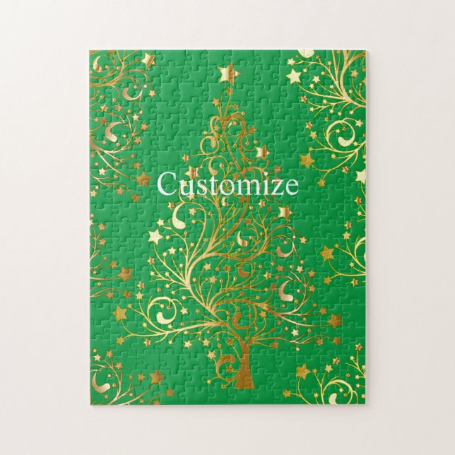 Quebra-cabeça Árvore de Natal Dourada do rico Thunder_Cove (Vertical)