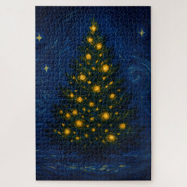 Quebra-cabeça Árvore de Natal em Puzzle tipo Van Gogh
