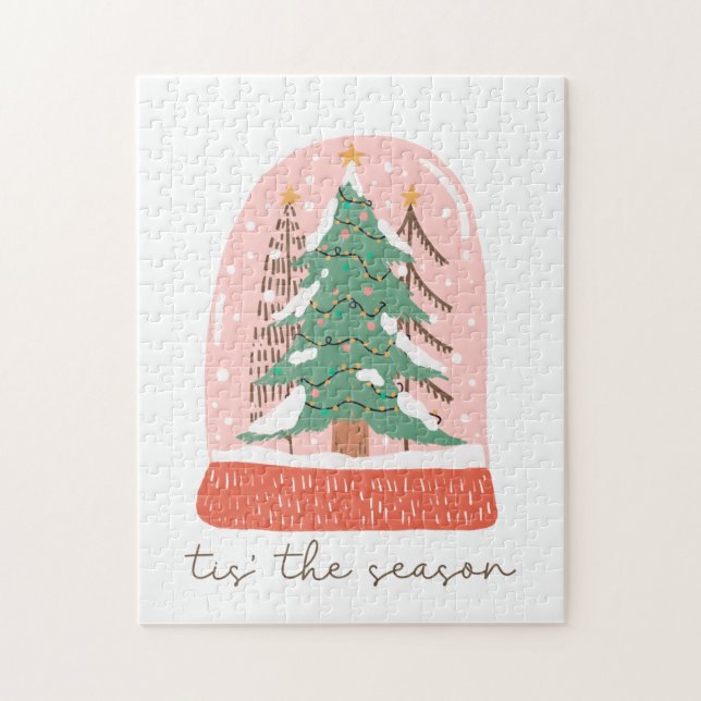 Quebra-cabeça Árvore De Presente Do Xmas É A Época (Vertical)