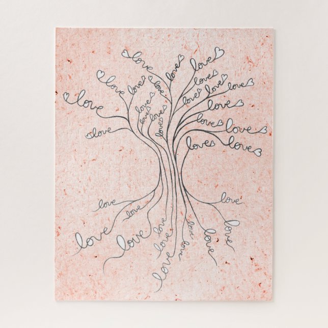 Quebra-cabeça Árvore de vida com coração significante e desafiad (Vertical)