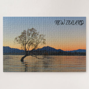 Quebra-cabeça árvore do pôr do sol wanaka