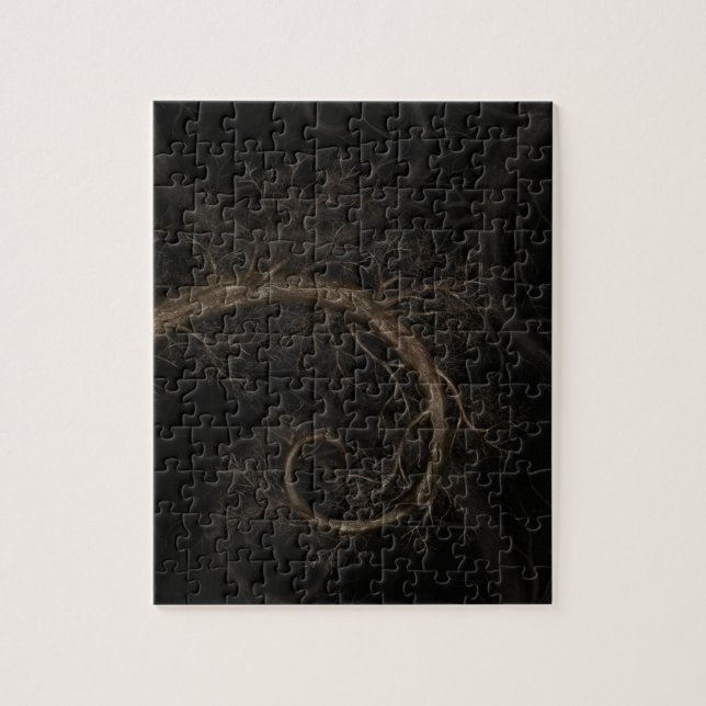 Quebra-cabeça Árvore espiral dourada #1 (Vertical)