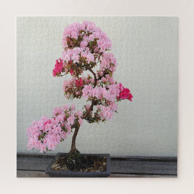 Quebra-cabeça Árvore Rosa Bonsai (Vertical)