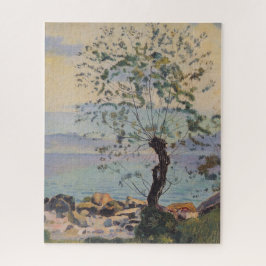 Quebra-cabeça Árvore selvagem pelo lago (paisagem suíça)