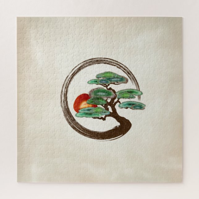 Quebra-cabeça Árvore Zen Enzo Geode Bonsai na canvas (Vertical)