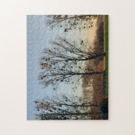 Quebra-cabeça Árvores com Mistura Contra Céu Limpo