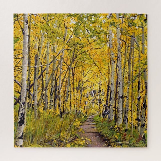 Quebra-cabeça Árvores de Aspen nas Cores de Outono (Vertical)