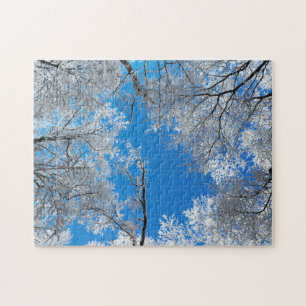 Quebra-cabeça Árvores de inverno de neve