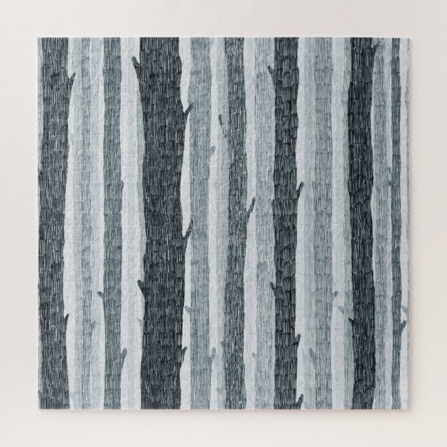 Quebra-cabeça Árvores de madeira de passarinho, padrão de fundo  (Vertical)