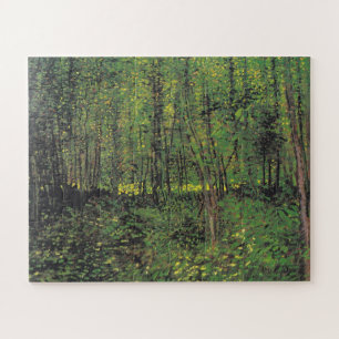 Quebra-cabeça Árvores e subcrescimento por pintura Van Gogh