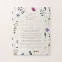As Bem-aventuranças Mateus 5:3–12 Escritura Floral